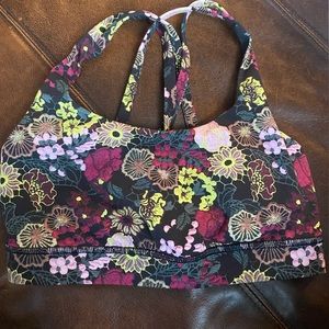 lululemon athletica floral sports bra size 4